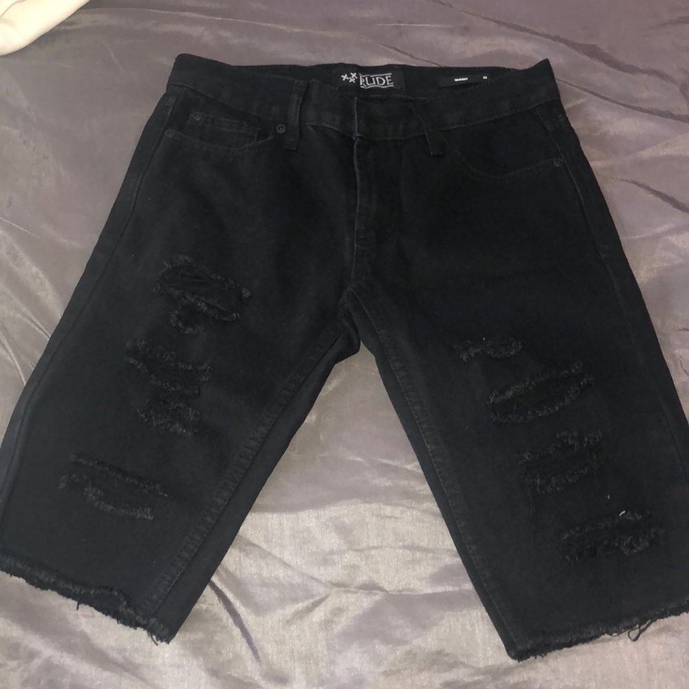 Black Skinny Jean Shorts